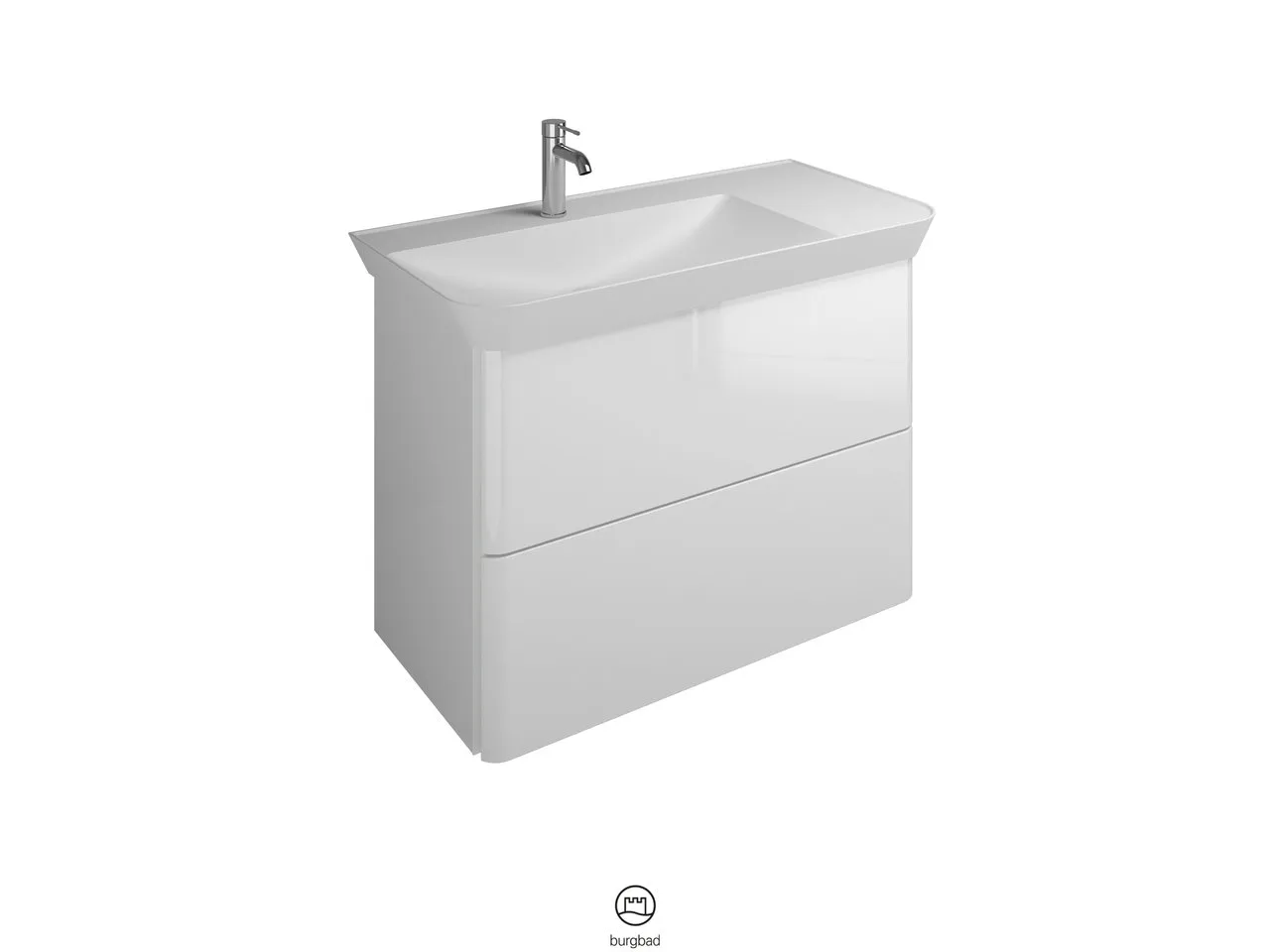 burgbad Waschtischunterschrank „Iveo“ in Eiche Dekor Cashmere
