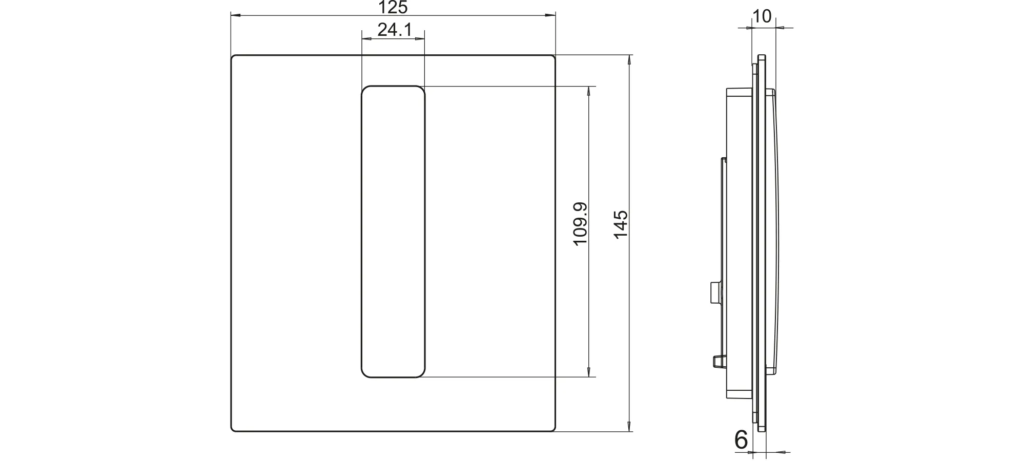 Laufen INEO Urinal-Betätigungsplatte AU103, 125x145x10, Edelstahl gebürstet Laufen INEO Urinal-Betätigungsplatte AU103, 125x145x10, Edelstahl gebürstet