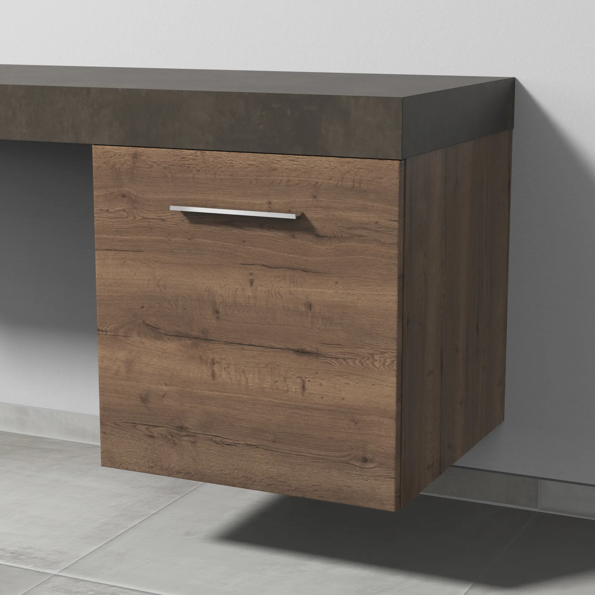Anbau-/Solitärschrank Anschlag links 2morrow (G2391L) 510x500x520 Eiche-Tabak