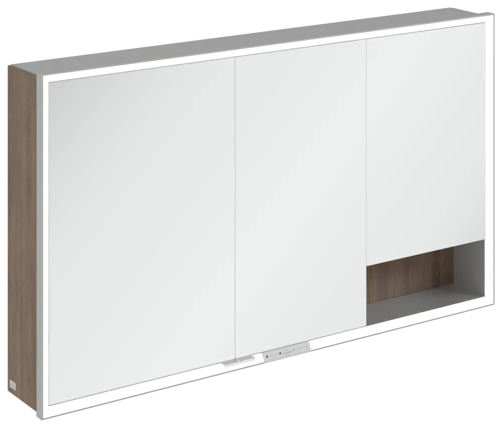Villeroy & Boch Aufputz-Spiegelschrank „My View+“ 1300 × 750 × 168 mm in Arizona Oak