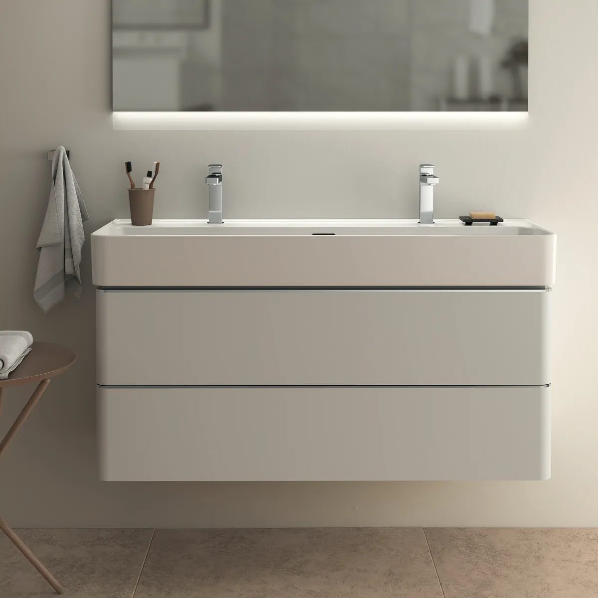 Waschtischarmatur Edge, Grande Slim, 5 l/min., ohne Ablaufgarnitur, Ausladung 138mm, Chrom Waschtischarmatur Edge, Grande Slim, 5 l/min., ohne Ablaufgarnitur, Ausladung 138mm, Chrom