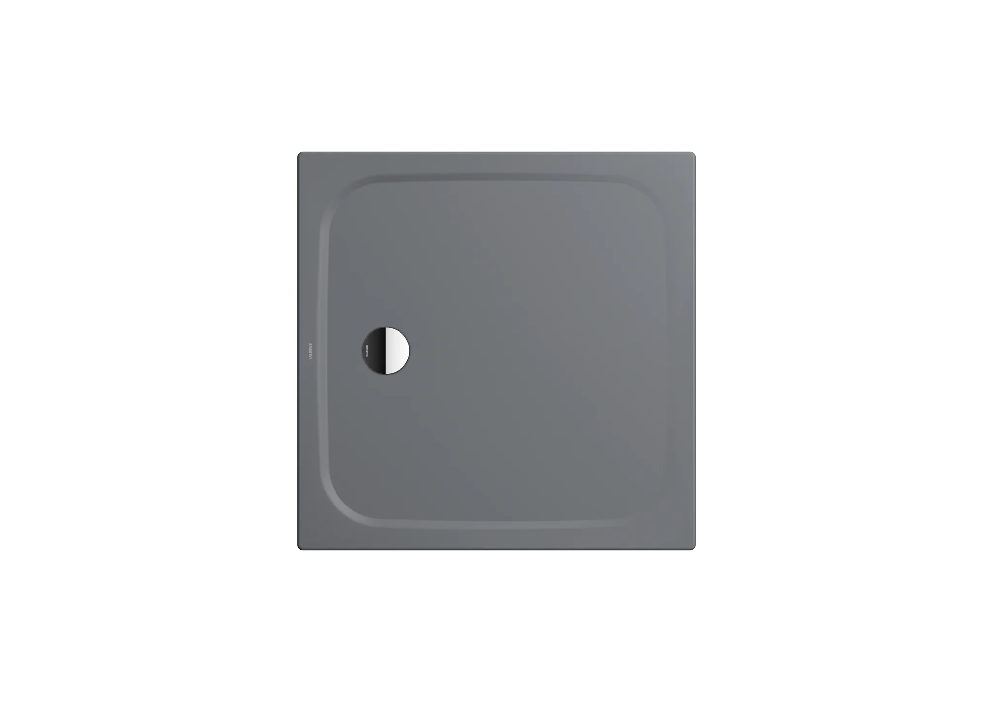 Kaldewei CAYONOPLAN Duschfläche extraflach, 900x900 mm, cool grey 70, seitlicher Ablauf, Randhöhe 32 mm