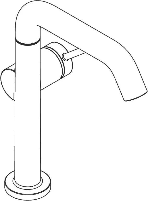 Hansgrohe Tecturis S Einhebel-Waschtischmischer 210 Fine CoolStart, Brushed Bronze, Ausladung 154 mm, Auslaufhöhe 187 mm