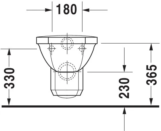 Duravit Wand-WC 1930 580 mm Tiefspüler, weiß Duravit Wand-WC 1930 580 mm Tiefspüler, weiß