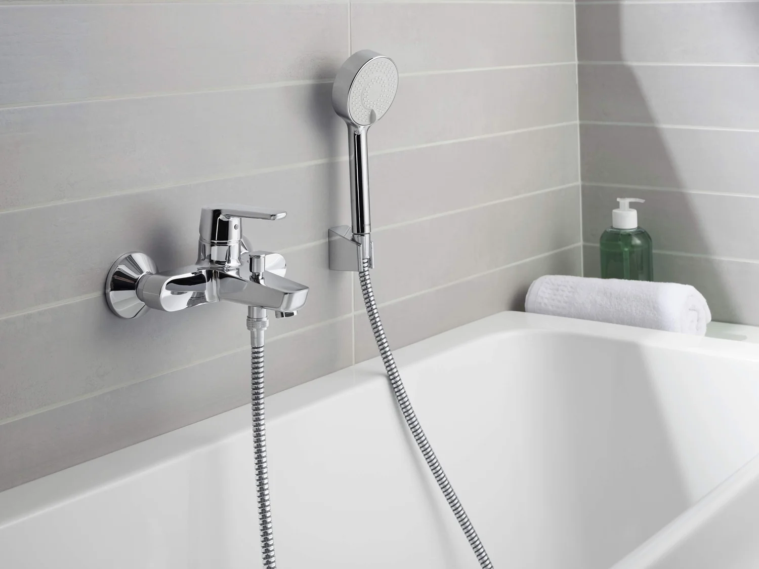 HansaBASICJET Handbrausegarnitur HansaBASICJET 4468 3-strahlig Chrom