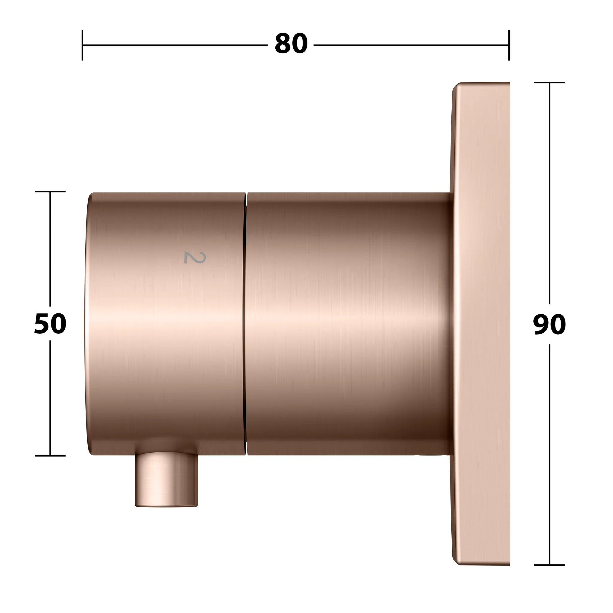 IXMO 3-Wege Ab- u. Umstellventil UP Rotgold gebürstet IXMO 3-Wege Ab- u. Umstellventil UP Rotgold gebürstet