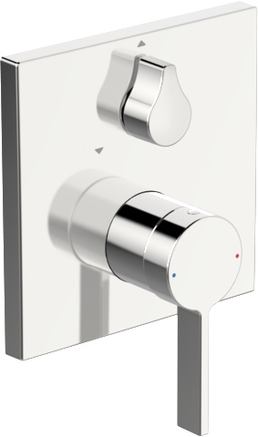 Einhebelmischer Fertigmontageset für Wanne/Brause LOFT 8760 Rosette eckig Chrom