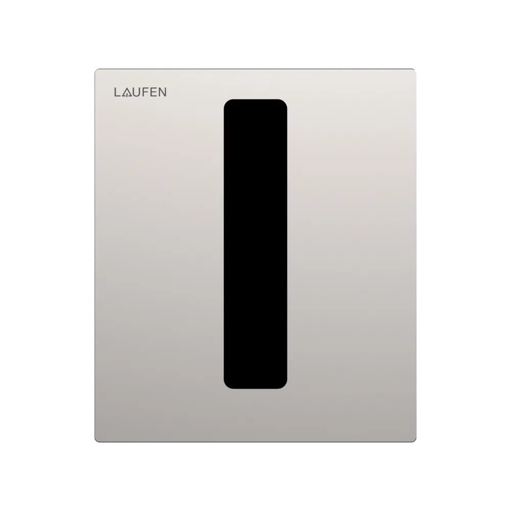 INEO E-AU 105 Betätigungsplatte Urinal Edelstahl gebürstet mit Taste schwarz INEO E-AU 105 Betätigungsplatte Urinal Edelstahl gebürstet mit Taste schwarz