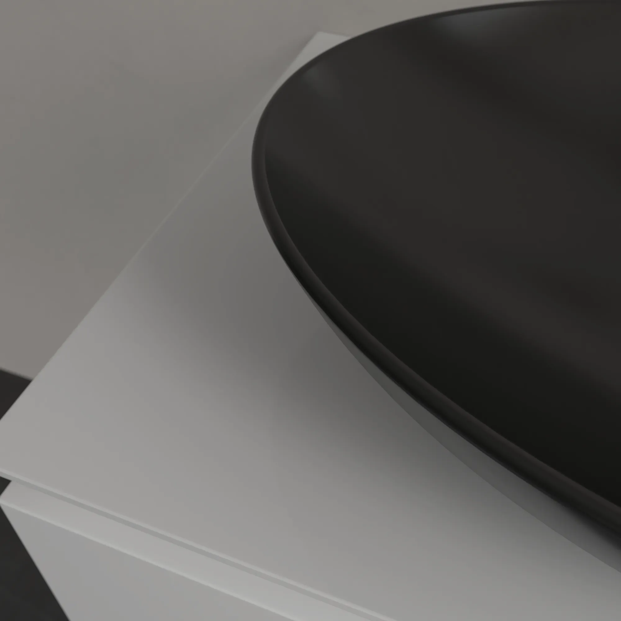 Villeroy & Boch Aufsatzwaschtisch aus TitanCeram „Loop & Friends“ 620 × 420 × 150 mm, ohne Hahnlochbohrung in Pure Black Villeroy & Boch Aufsatzwaschtisch aus TitanCeram „Loop & Friends“ 620 × 420 × 150 mm, ohne Hahnlochbohrung in Pure Black