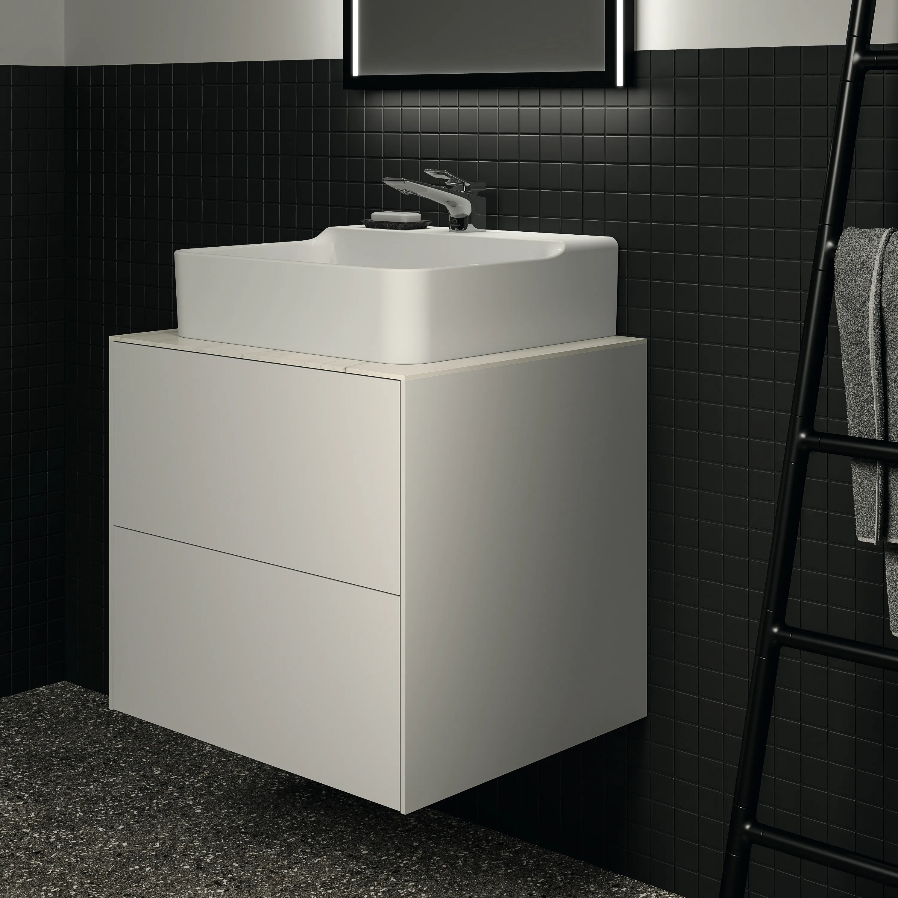 Ideal Standard Waschtischunterschrank „Conca“ 60 × 54 × 50,5 cm Weiß matt lackiert Ideal Standard Waschtischunterschrank „Conca“ 60 × 54 × 50,5 cm Weiß matt lackiert