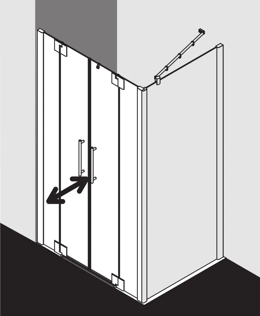 PASA XP PXPTF Pendeltür mit Festfeldern, für Nische und Ecke, Höhe 1850 mm, Wanneneinbaumaß 1050-1110 / 1075-1135 mm, Breitenverstellmaß 1050-1110 mm, Glasaußenkante 1050-1110 mm, Farbe Silber Mattglanz, Glas ESG Klar PASA XP PXPTF Pendeltür mit Festfeldern, für Nische und Ecke, Höhe 1850 mm, Wanneneinbaumaß 1050-1110 / 1075-1135 mm, Breitenverstellmaß 1050-1110 mm, Glasaußenkante 1050-1110 mm, Farbe Silber Mattglanz, Glas ESG Klar
