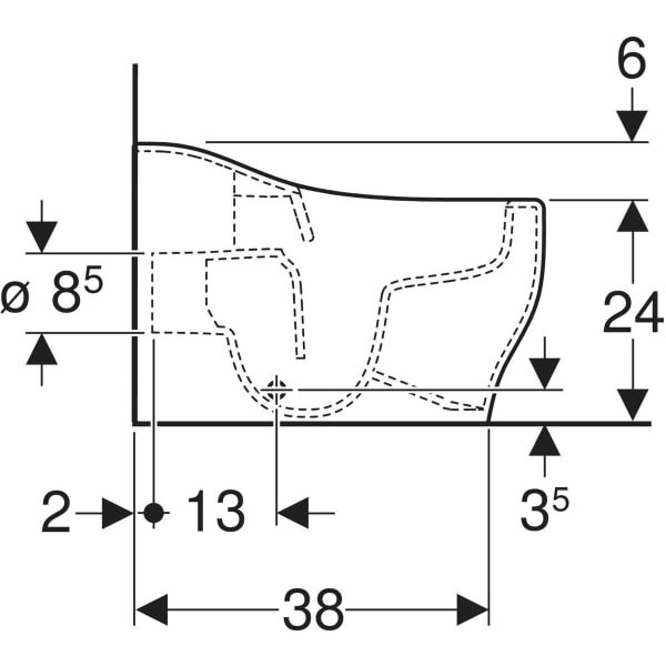 WC „Bambini“, Befestigung verdeckt WC „Bambini“, Befestigung verdeckt