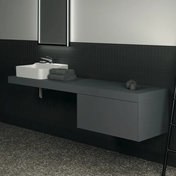 Ideal Standard Waschtischunterschrank „Conca“ 80 × 36 × 50,5 cm Anthrazit matt lackiert Ideal Standard Waschtischunterschrank „Conca“ 80 × 36 × 50,5 cm Anthrazit matt lackiert