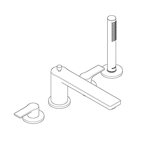 Kludi ZENTA SL Vierloch-Wannenrandarmatur chrom