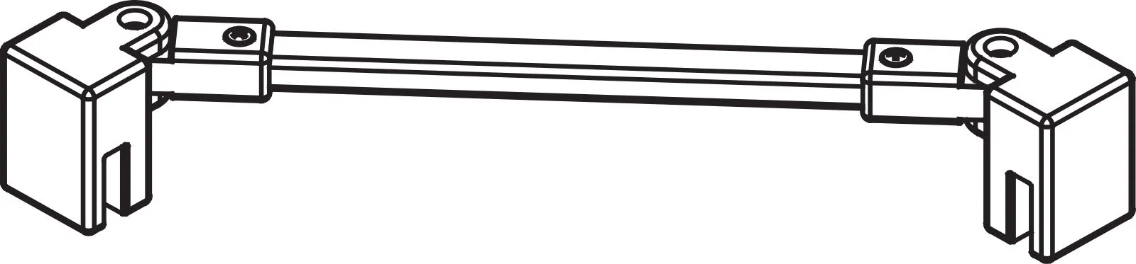 Kermi Duschdesign Stabilisierung „LIGA“ 700 mm in Silber Hochglanz