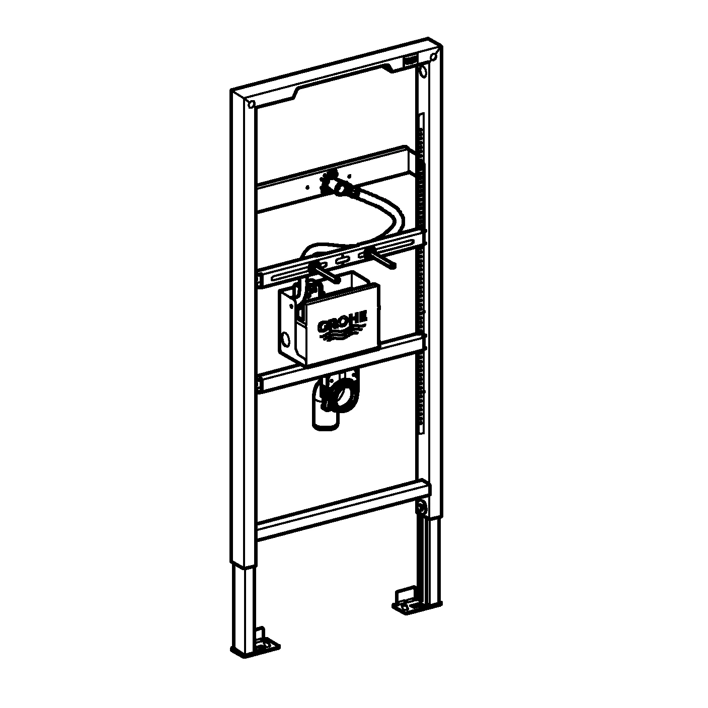 Urinal-Element Rapid SL 39376, mit Temperatursensor, 1,13 m und 1,30 m Bauhöhe, für Vorwand- oder Ständerwandmontage