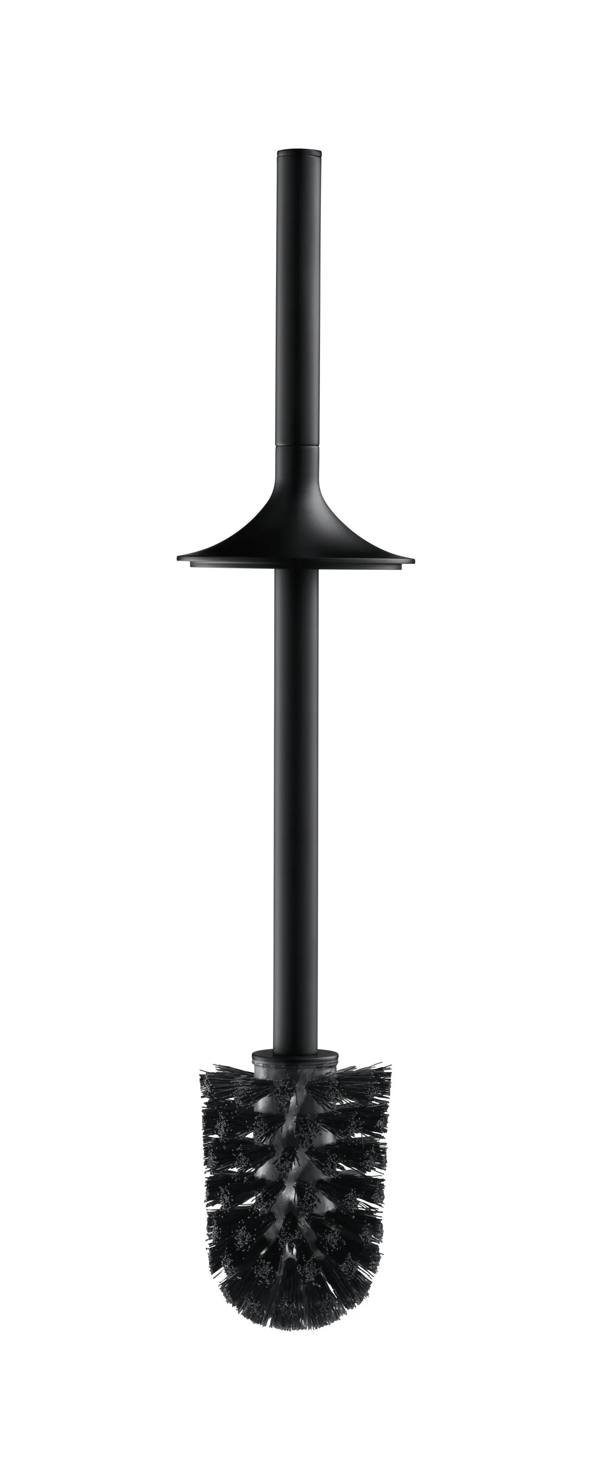 Duravit Toilettenbürstengarnitur bodenstehend „Starck T“ 8 × 43,2 cm in schwarz matt, Befestigung sichtbar Duravit Toilettenbürstengarnitur bodenstehend „Starck T“ 8 × 43,2 cm in schwarz matt, Befestigung sichtbar