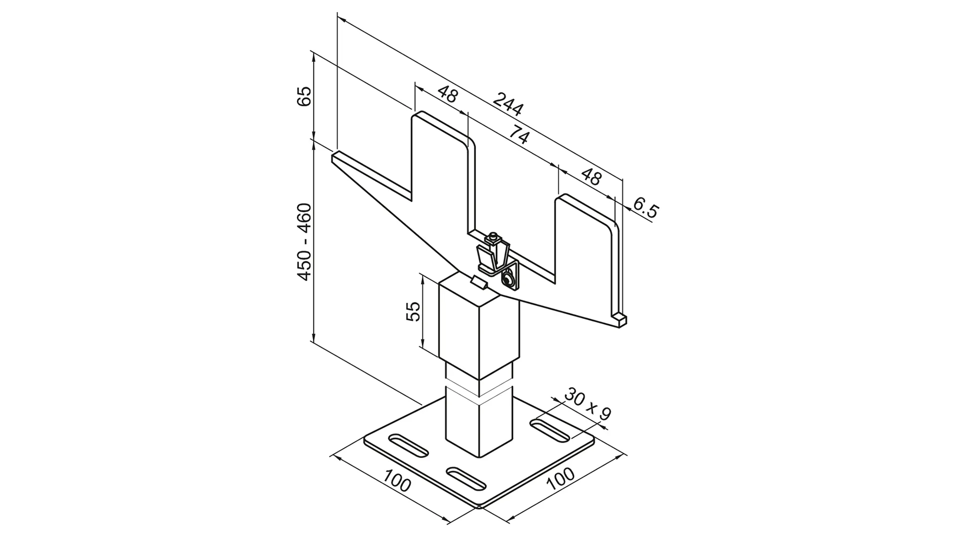 Zubehör Fußkonsole FMORV 45-R5, Sonder-Lack Zubehör Fußkonsole FMORV 45-R5, Sonder-Lack
