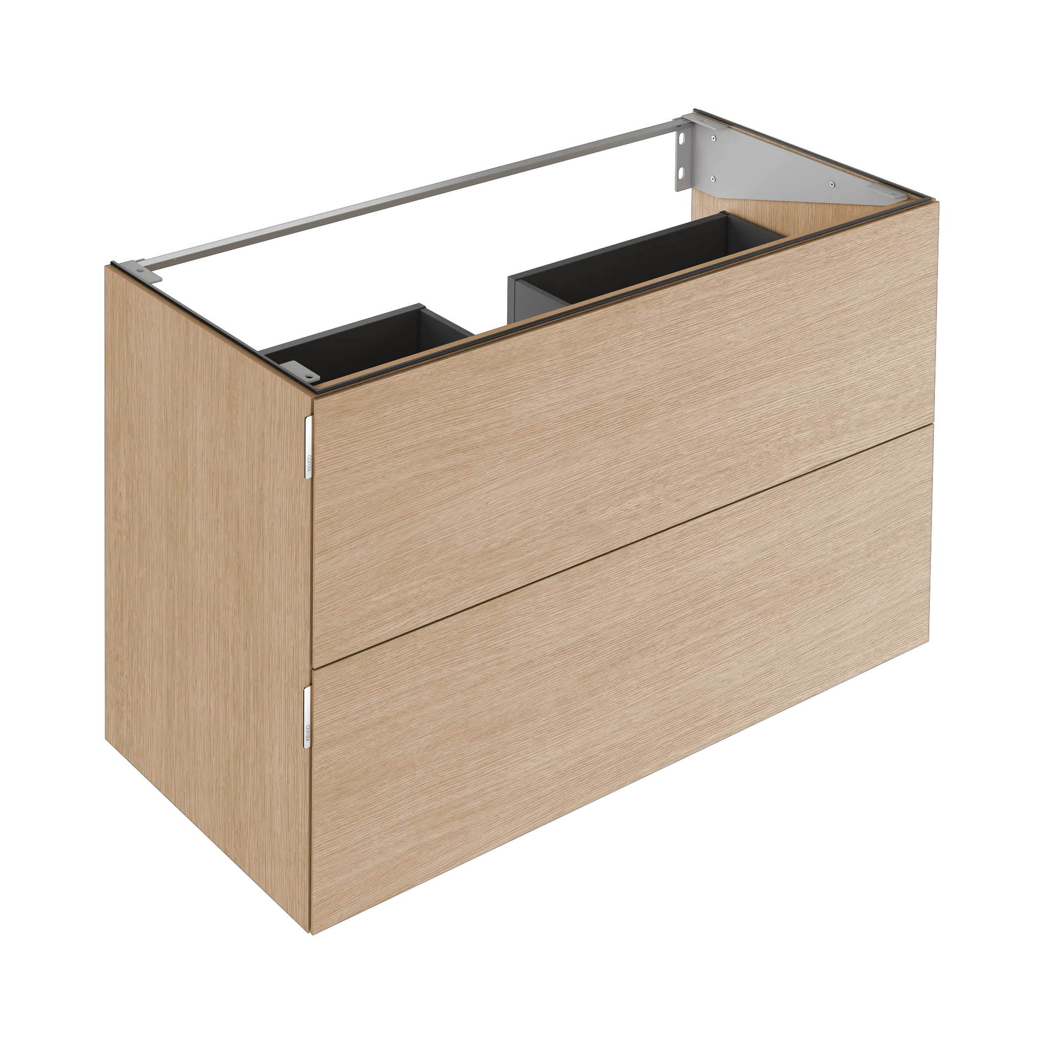 KEUCO Waschtischunterschrank mit Auszügen „Edition 11 Art“ Eiche hell (Furnier), Eiche hell (Furnier), ohne Beleuchtung 1200 × 700 × 490 mm