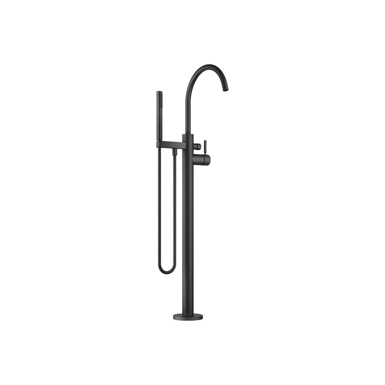Dornbracht Wannen-Einhandbatterie SERIENSPEZIFISCH Schwarz matt, Höhe 1031-1101 mm, Ausladung 281 mm, Durchfluss max. 19,5 l/min