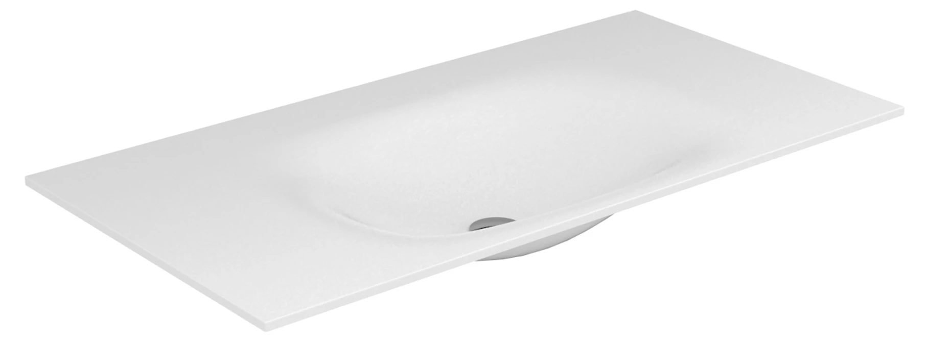 KEUCO EDITION 11 Waschtisch Edition 11 ohne Hahnlochbohrung, 1400 x 17 x 535 mm, arktis weiß seidenmatt