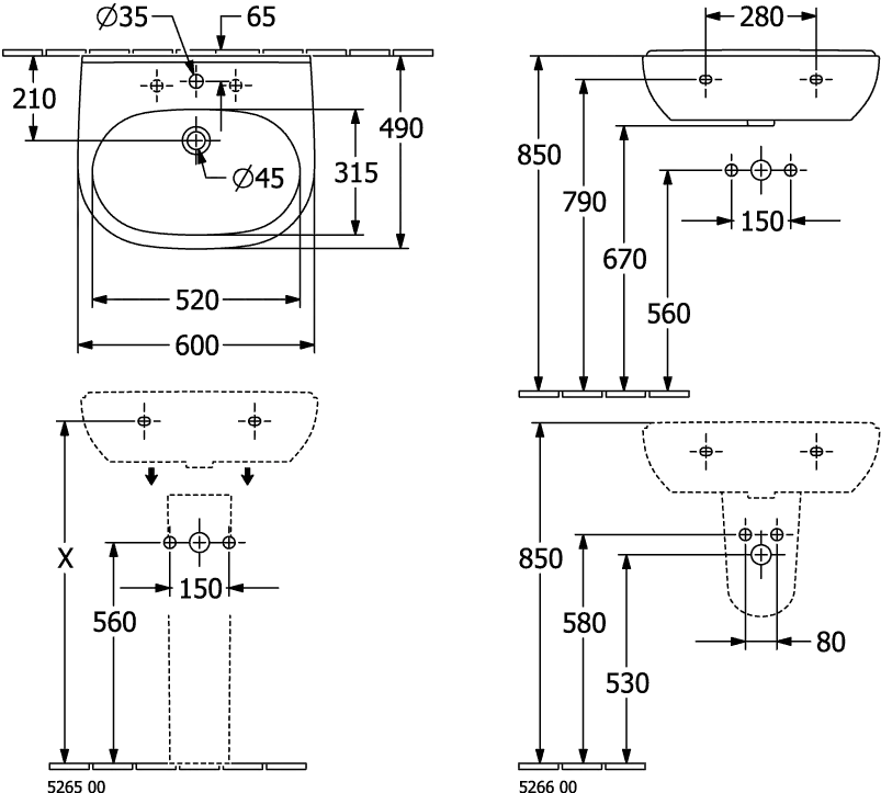Säule O.novo 526500, 165 x 140 x 690 mm, Weiß Alpin Säule O.novo 526500, 165 x 140 x 690 mm, Weiß Alpin