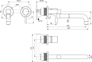 Ideal Standard Einhand-Küchenarmatur „Gusto“ Ausladung 246 mm