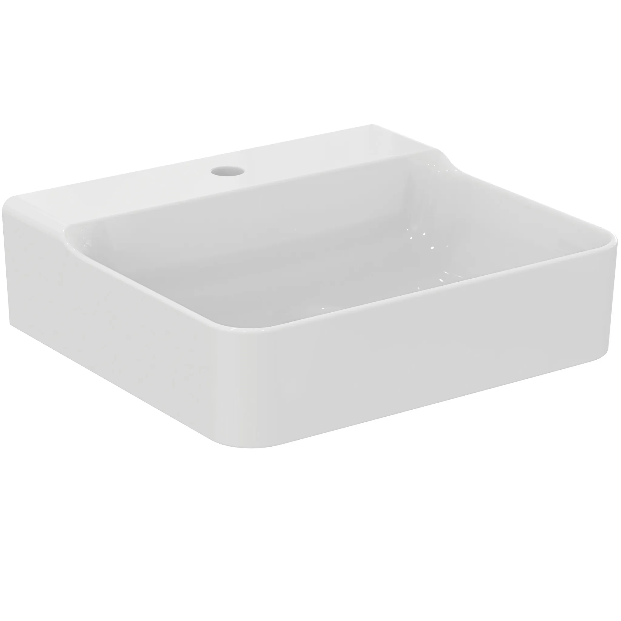 Waschbecken „Conca“ 50 × 45 × 14,5 cm, Hahnlochposition mittig in Weiß Waschbecken „Conca“ 50 × 45 × 14,5 cm, Hahnlochposition mittig in Weiß