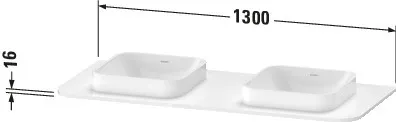 Duravit Konsole „Happy D.2 Plus“, links und rechts in Mediterrane Eiche