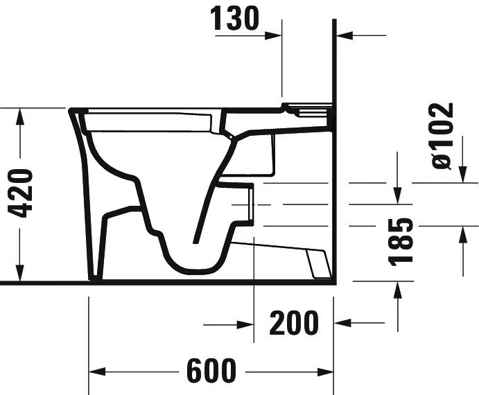 SWC Kombi White Tulip, 650mm, Weiß rimless, Tiefspüler, HYG SWC Kombi White Tulip, 650mm, Weiß rimless, Tiefspüler, HYG