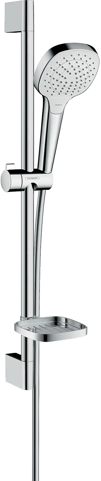 Hansgrohe Croma Select E Brauseset 110 Vario EcoSmart, 65 cm Brausestange, weiß/chrom Hansgrohe Croma Select E Brauseset 110 Vario EcoSmart, 65 cm Brausestange, weiß/chrom