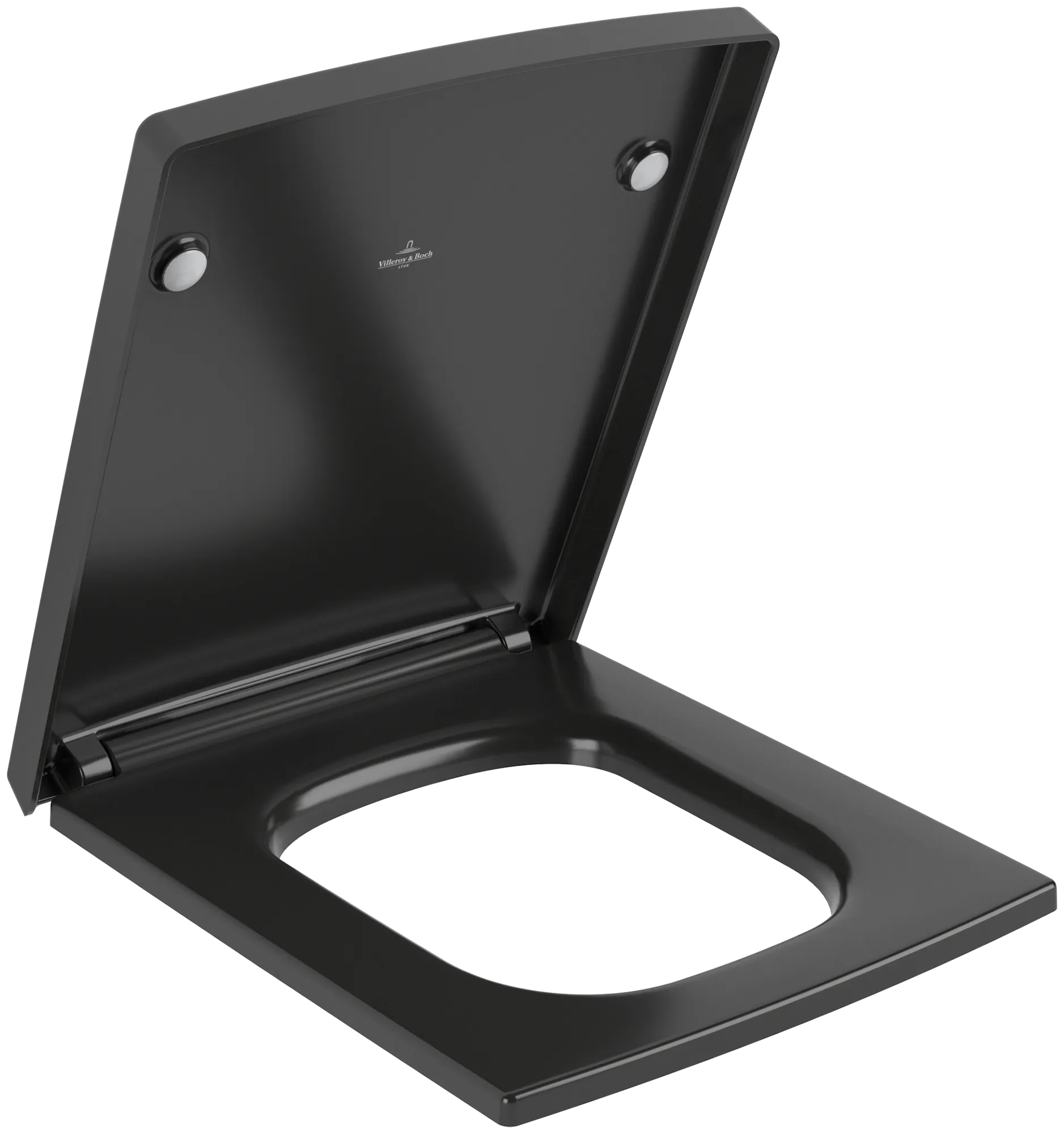 Villeroy & Boch WC-Sitz Memento 2.0 Pure Black CeramicPlus, 378x452x43 mm, mit SoftClosing und QuickRelease Villeroy & Boch WC-Sitz Memento 2.0 Pure Black CeramicPlus, 378x452x43 mm, mit SoftClosing und QuickRelease