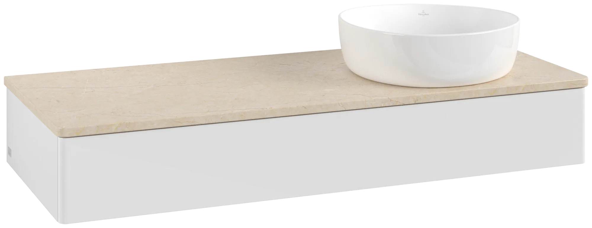 Villeroy & Boch Antao Waschbeckenunterschrank L12_1 1200x190x500mm Glossy White Lacquer / Botticino