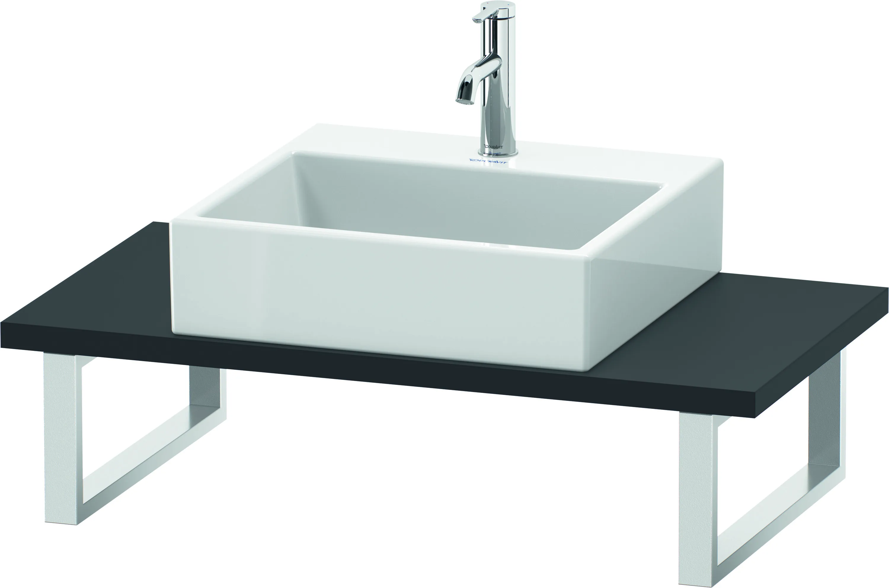Duravit Konsole „L-Cube“ in Graphit Supermatt Duravit Konsole „L-Cube“ in Graphit Supermatt