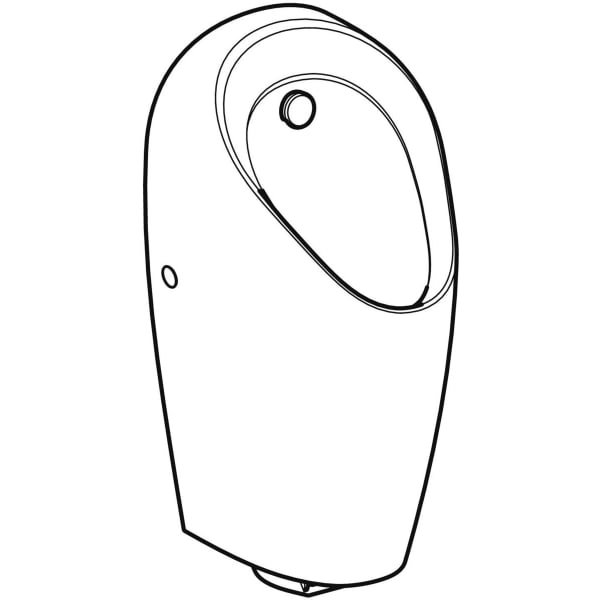 Urinal mit integrierter Steuerung Generatorbetrieb „Selva“, Zulauf von oben, ohne Zielobjekt in weiß alpin Urinal mit integrierter Steuerung Generatorbetrieb „Selva“, Zulauf von oben, ohne Zielobjekt in weiß alpin