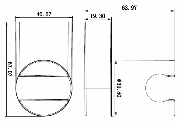 Konuswandhalter AqvaPlus - inkl. Befestigungsmaterial - schwenkbar - chrom