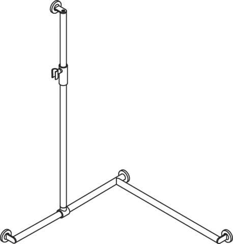 HEWI Haltegriff Ausführung rechts „System 900“, Befestigung verdeckt HEWI Haltegriff Ausführung rechts „System 900“, Befestigung verdeckt