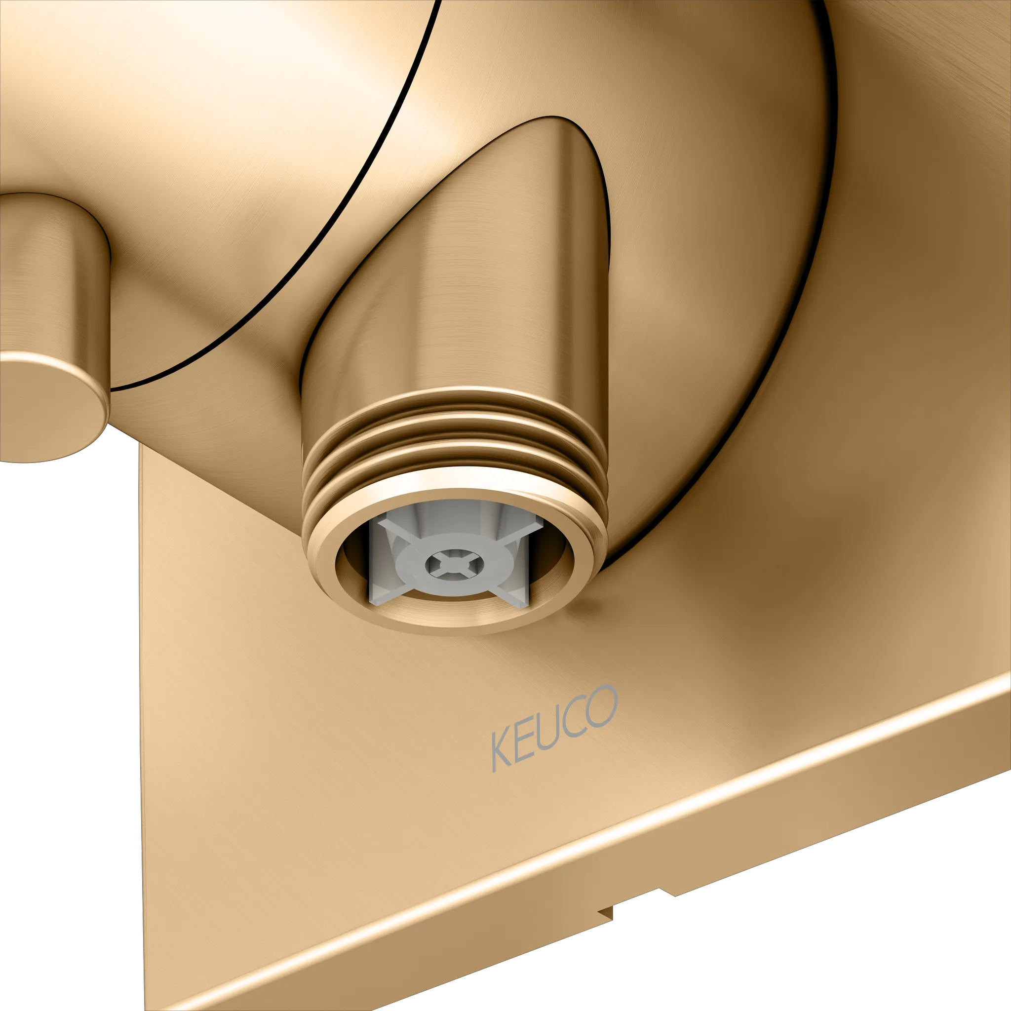 IXMO 2-Wege Ab- u. Umstellventil UP IXMO Comfort, eckig Messing gebürstet IXMO 2-Wege Ab- u. Umstellventil UP IXMO Comfort, eckig Messing gebürstet