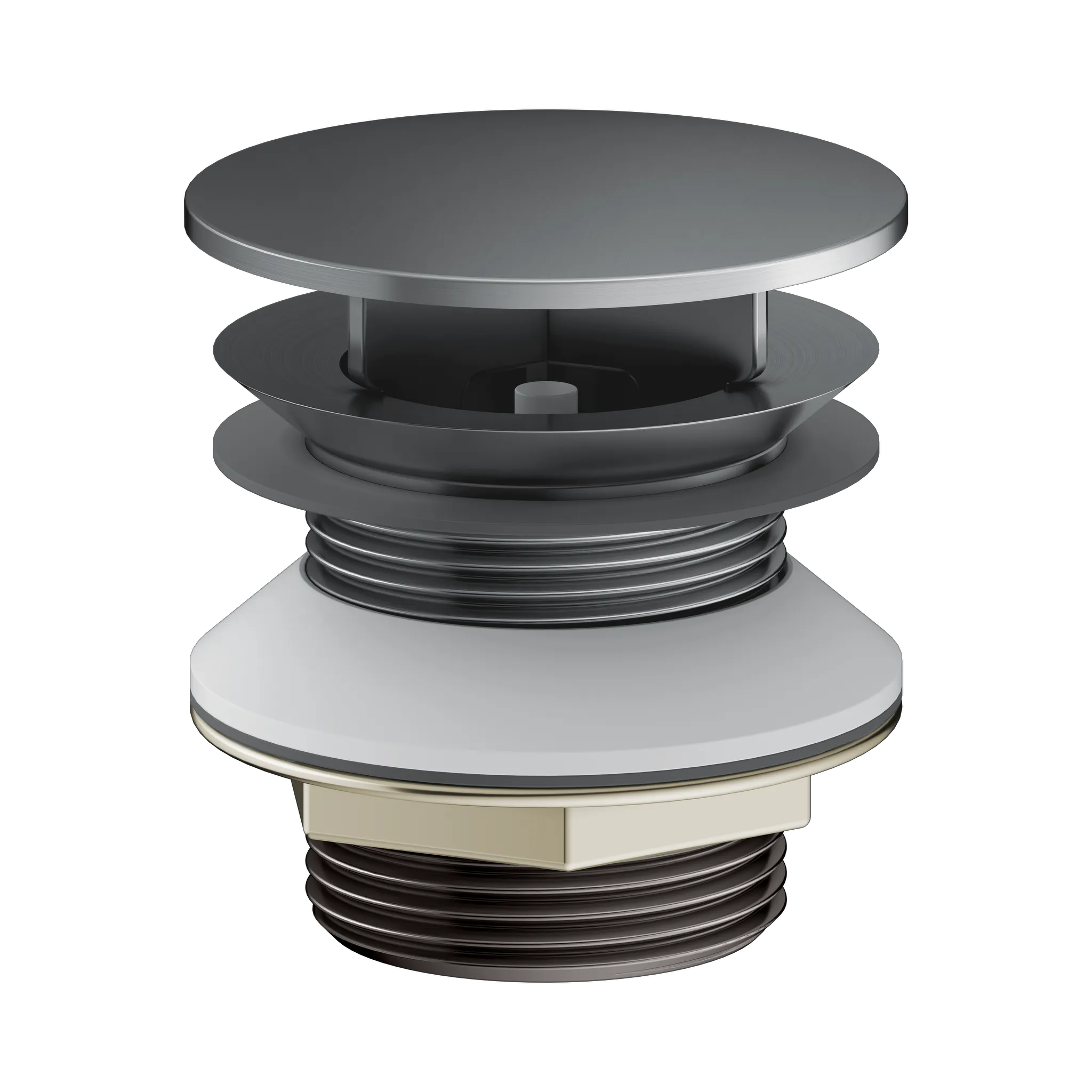 Armaturenzubehör 59904130000 Schaftventil G 1 1/4 mit Haube Schwarzchrom gebürstet Armaturenzubehör 59904130000 Schaftventil G 1 1/4 mit Haube Schwarzchrom gebürstet