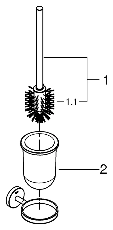 Toilettenbürstengarnitur Bau Cosmopolitan 40463_1, Wandmontage Toilettenbürstengarnitur Bau Cosmopolitan 40463_1, Wandmontage