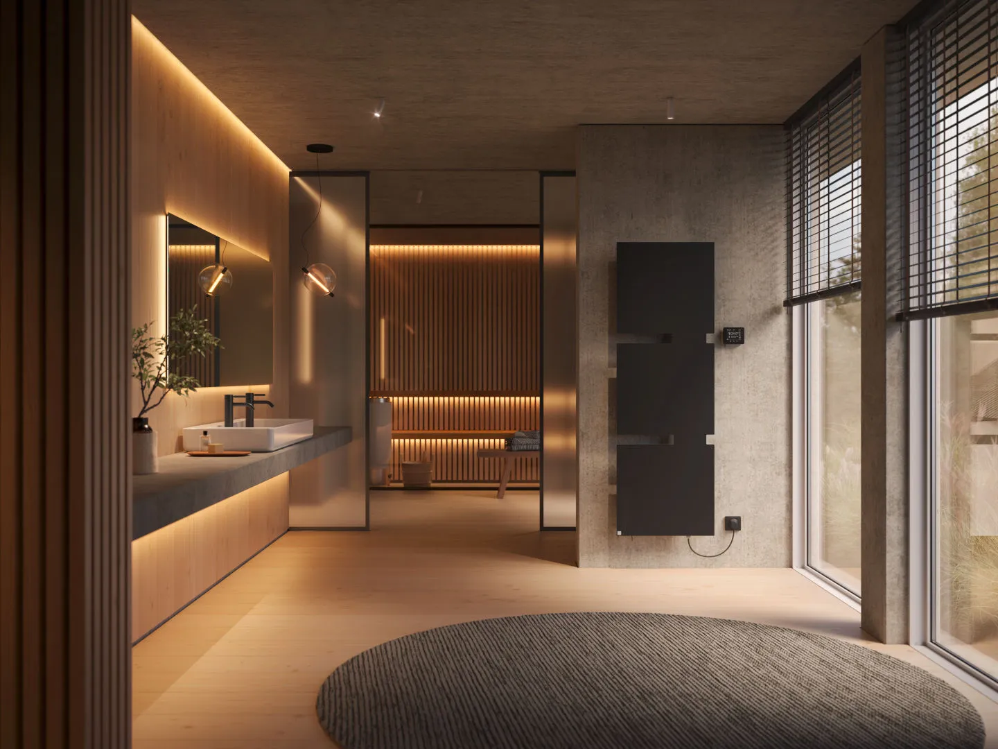 Kermi Design-Elektroheizkörper „Tano-E“ 60 × 180 cm in Farbkonzept Kermi Design-Elektroheizkörper „Tano-E“ 60 × 180 cm in Farbkonzept