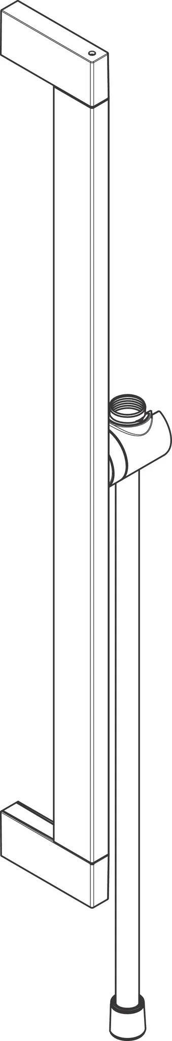 Unica Brausestange E Puro 65 cm mit Easy Slide Handbrausehalter und Isiflex Brauseschlauch 160 cm Chrom