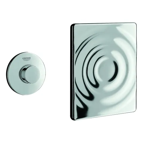 Pneumatik-Betätigung 37059, Hand-Fernbetätigung, Abdeckplatte Surf 156 x 197 mm, chrom Pneumatik-Betätigung 37059, Hand-Fernbetätigung, Abdeckplatte Surf 156 x 197 mm, chrom