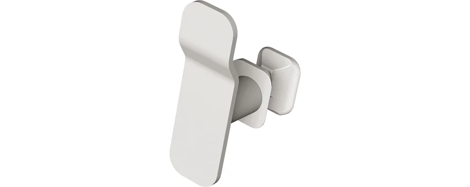 BEMM Haken Wave SW, Kleiderhaken im geschwungenen Design, 90 mm Höhe, 49 mm Tiefe, 28 mm Breite, Spezialbefestigung für Profilmontage BEMM Haken Wave SW, Kleiderhaken im geschwungenen Design, 90 mm Höhe, 49 mm Tiefe, 28 mm Breite, Spezialbefestigung für Profilmontage