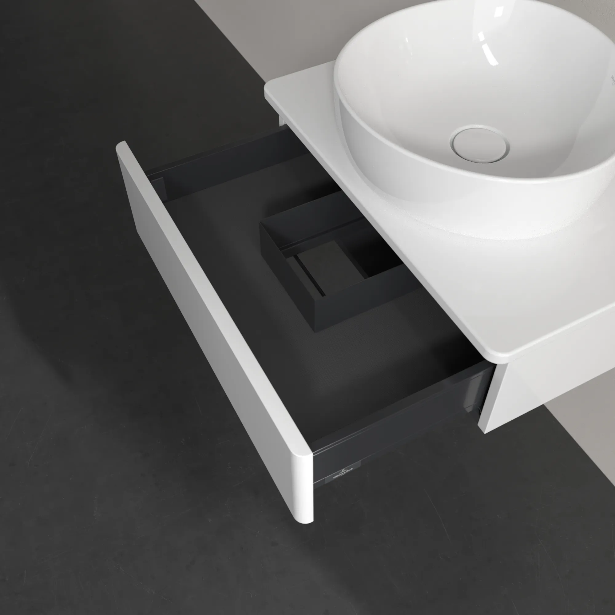 Villeroy & Boch Waschbeckenunterschrank Antao K07_1, Glossy White Lacquer, 600x190x500mm, mit SoftClosing und Push-to-open Funktion Villeroy & Boch Waschbeckenunterschrank Antao K07_1, Glossy White Lacquer, 600x190x500mm, mit SoftClosing und Push-to-open Funktion