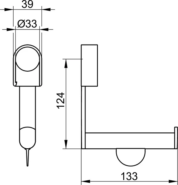 KEUCO Toilettenpapierhalter „Plan Care“ 133 × 39 × 124 mm in silber eloxiert KEUCO Toilettenpapierhalter „Plan Care“ 133 × 39 × 124 mm in silber eloxiert