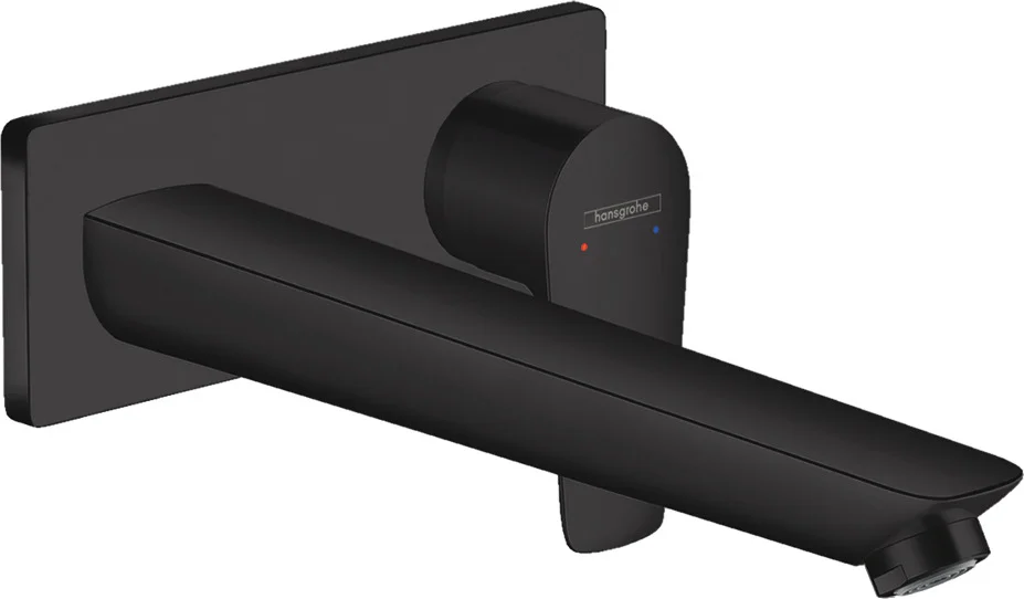 Hansgrohe Talis E Einhebel-Waschtischmischer Unterputz, mattschwarz, Ausladung 225 mm