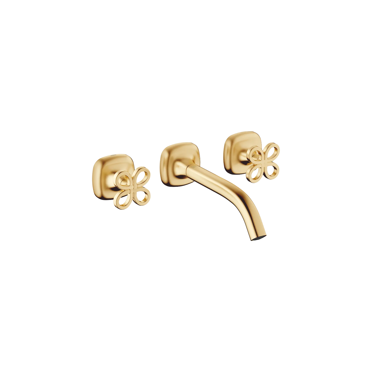 Dornbracht COYA Waschtisch-Wandbatterie ohne Ablaufgarnitur, Messing gebürstet (23kt Gold), Ausladung 190 mm, starrer Auslauf, runder