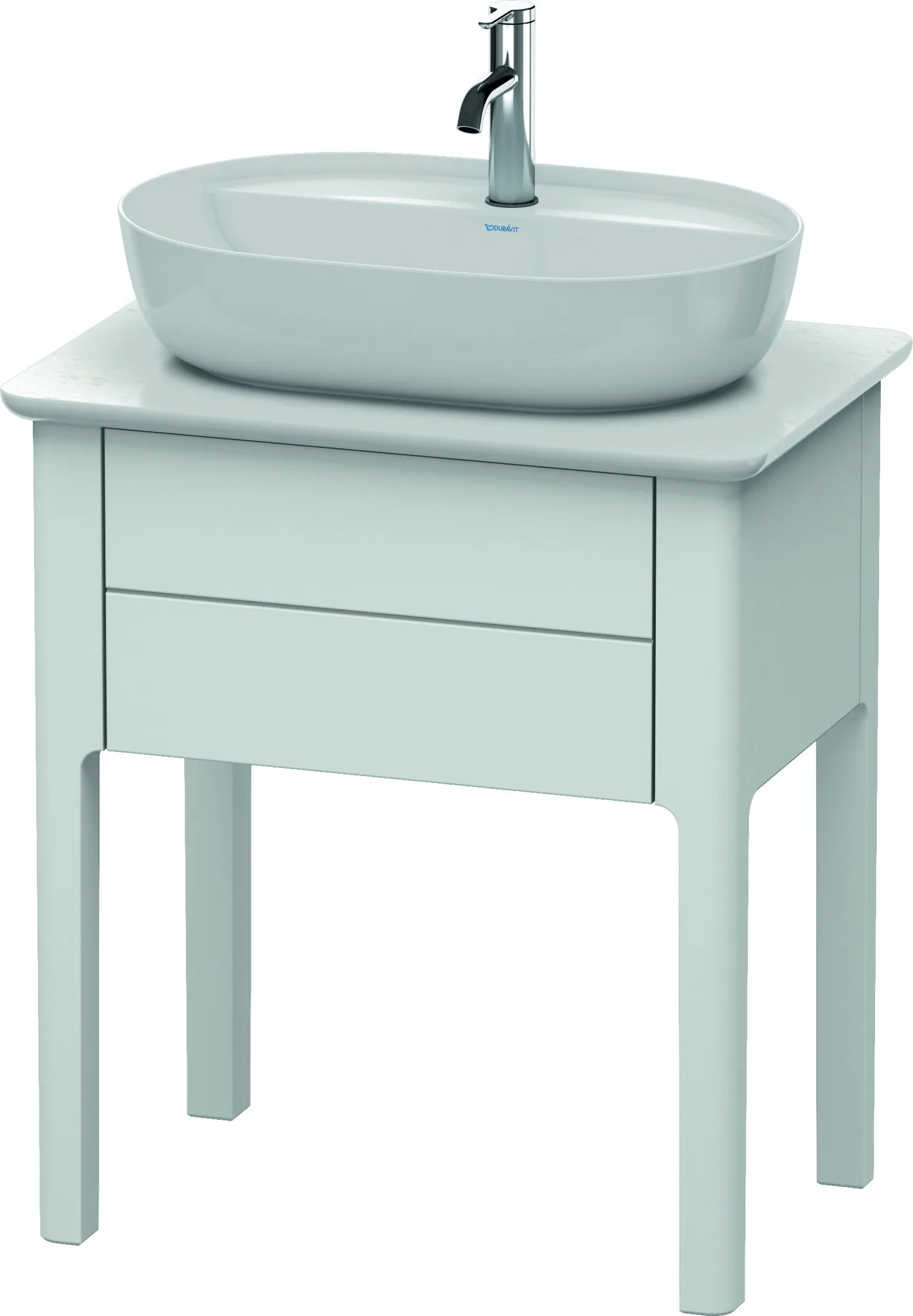 Duravit Waschtischunterschrank bodenstehend „Luv“ 63,8 × 74,3 × 45 cm Weiß Seidenmatt Becken: mittig / Front- & Korpusfarbe: Weiß Seidenmatt / Größe: 63,8 × 45 × 74,3 cm / Schubladen: 1 Duravit Waschtischunterschrank bodenstehend „Luv“ 63,8 × 74,3 × 45 cm Weiß Seidenmatt Becken: mittig / Front- & Korpusfarbe: Weiß Seidenmatt / Größe: 63,8 × 45 × 74,3 cm / Schubladen: 1