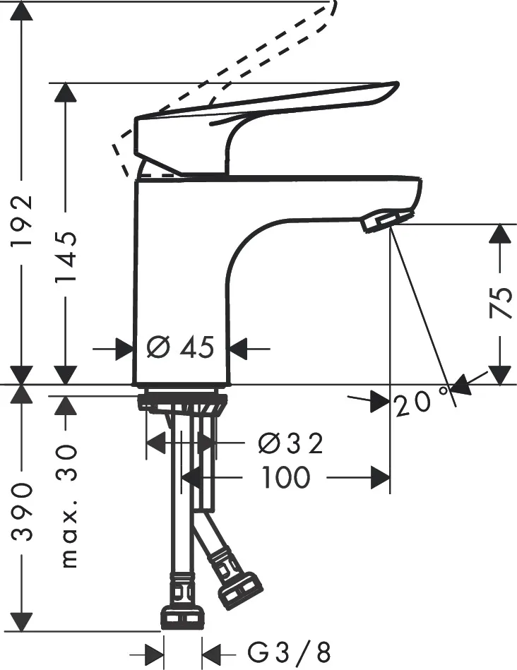 Logis E Einhebel-Waschtischmischer 70 CoolStart mit Push-Open Ablaufgarnitur, Chrom Logis E Einhebel-Waschtischmischer 70 CoolStart mit Push-Open Ablaufgarnitur, Chrom